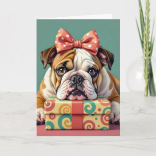 Wishing You a Paw-some Birthday   Funny Bulldog Card