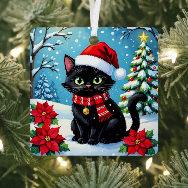 Wishing You a Paw-some Christmas | Personalized  Metal Tree Decoration (Insitu)