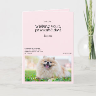 Wishing You a Pawsome Day Pomeranian Card