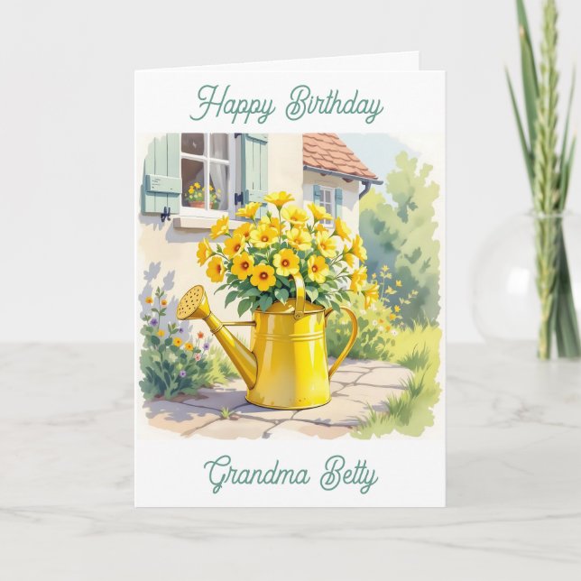 Wishing you a Peaceful Birthday Grandma   Card (Front)