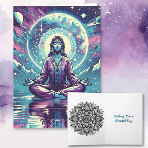 Wishing You a Peaceful Day Colour Me Mandala Card