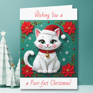 Wishing You a Purr-fect Christmas Personalized Holiday Card