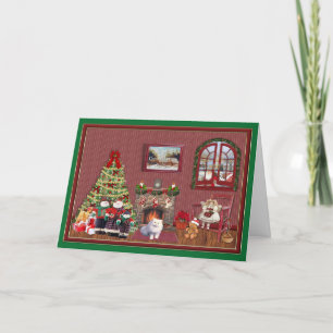 Wishing You A Purrfect Merry Christmas! Holiday Card