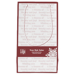 Wishing You a Season of Beauty & Joy - Typography Small Gift Bag