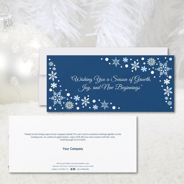 Wishing You a Season of Growth, Joy Blue Flat Card (Wishing You a Season of Growth, Joy Blue Flat Card)