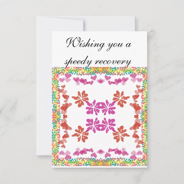 Wishing you a speedy recovery  card (Front)