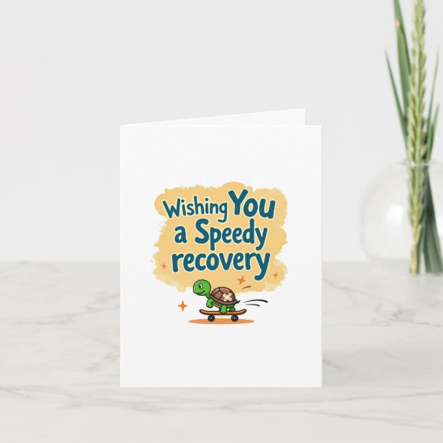 Wishing You a Speedy recovery get well card (Front)