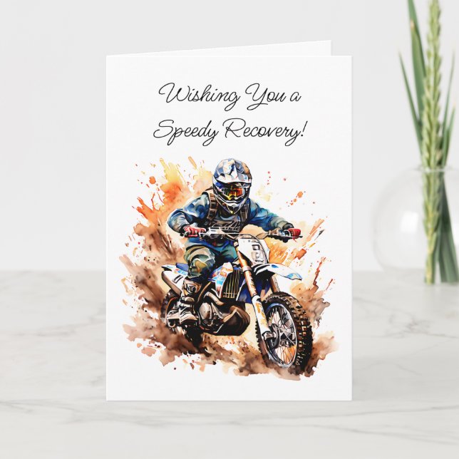Wishing You a Speedy Recovery | Motocross  Card (Front)