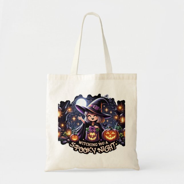 Wishing you a spooky night Halloween  Tote Bag (Front)