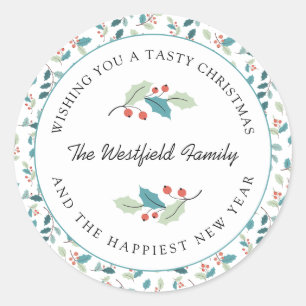 Wishing You a Tasty Christmas Classic Round Sticker