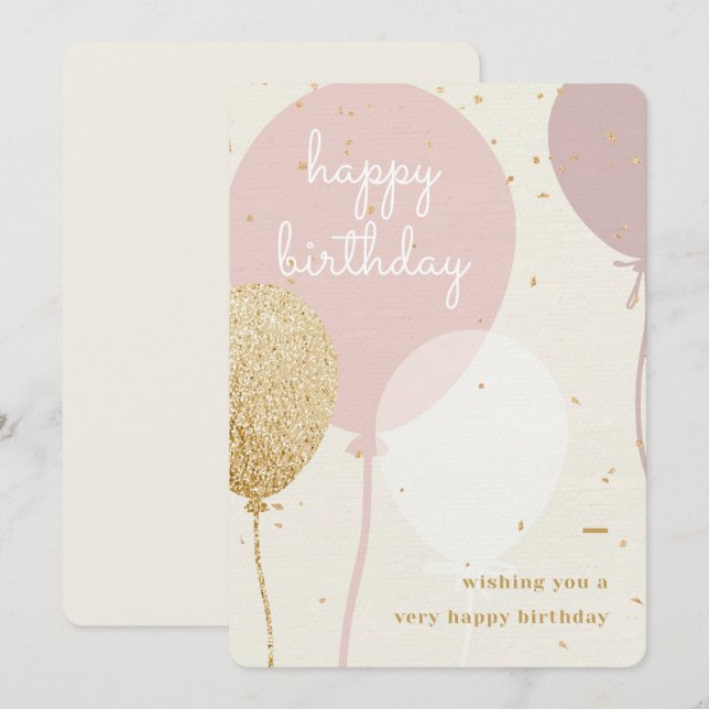 Wishing You a Very Happy Birthday Holiday Card (Front/Back)