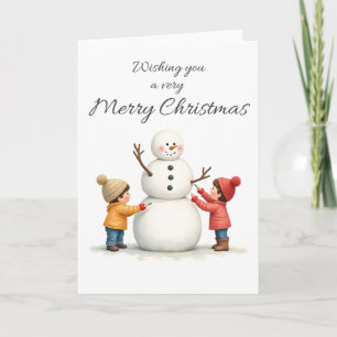 Wishing You a Very Merry Christmas Blank  Card