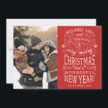 Wishing you a Very Merry Christmas Photo Holiday Card<br><div class="desc">Typography driven photo holiday cards with the words "Wishing you and all your family a very merry Christmas and a wonderful New Year".</div>