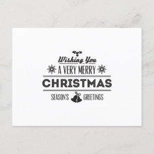 Wishing You a Very Merry Christmas Postcard