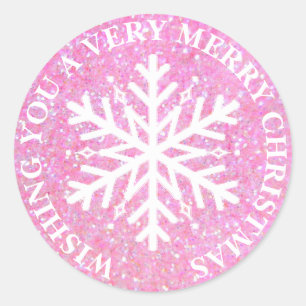 Wishing you a very Merry Pink Christmas Stickers