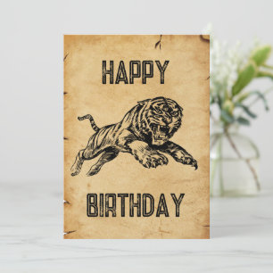 Wishing You a Wild One Tiger Happy Birthday Card