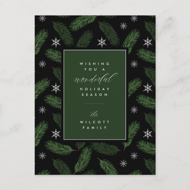WISHING YOU A WONDERFUL HOLIDAY | Add Your Photo P Postcard (Front)