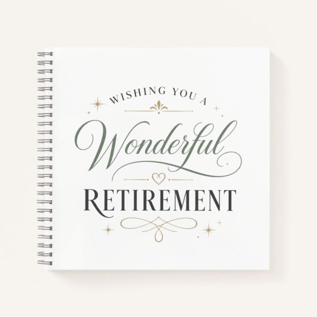 Wishing You A Wonderful Retirement Notebook (Front)