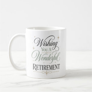 Wishing You A Wonderful Retirement Personalised Coffee Mug