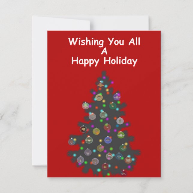 Wishing You All A Happy Holiday Card (Front)