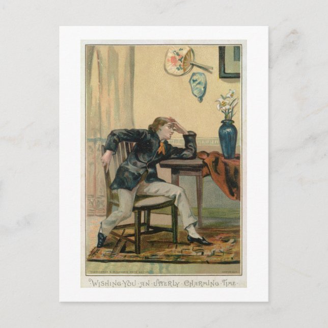 Wishing You An Utterly Charming Time, Victorian Ch Postcard (Front)