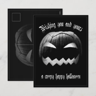 Wishing you and yours a creepy happy Halloween Hol Holiday Postcard