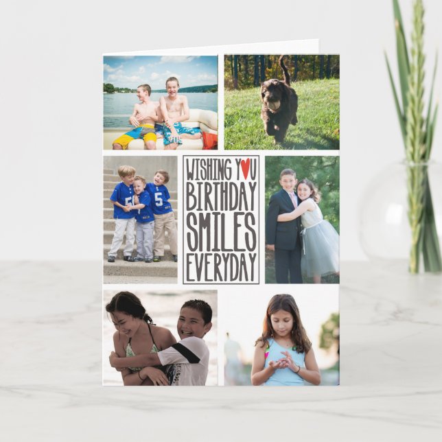 Wishing you Birthday Smiles Everyday Card (Front)