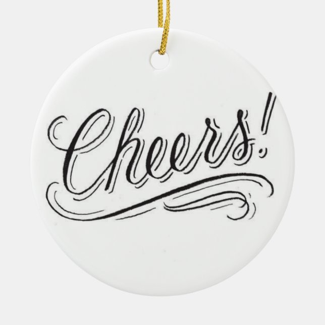 **WISHING YOU CHEER" AT CHRISTMAS ORNAMENT (Front)