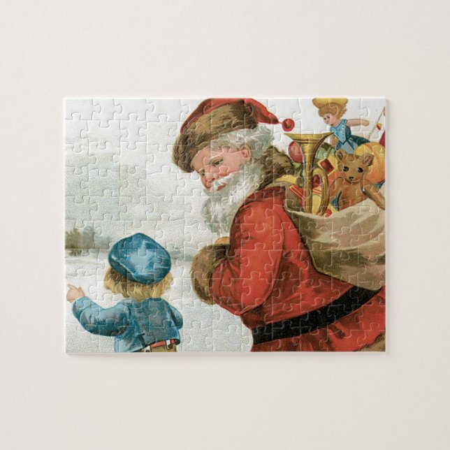 Wishing You Christmas Cheer by Ellen Clapsaddle Jigsaw Puzzle (Horizontal)