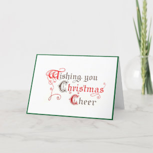 Wishing You Christmas Cheer Vintage Illuminated Holiday Card