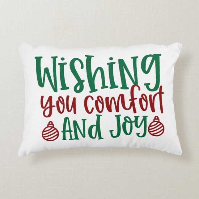 Wishing You Comfort And Joy Pillow (Front)