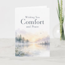 Wishing You Comfort and Peace Sympathy Card