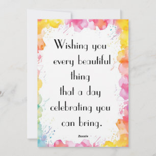Wishing You Every Beautiful Thing Birthday Card