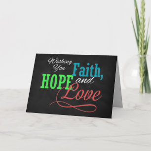 Wishing you Faith, Hope and Love Greeting Card
