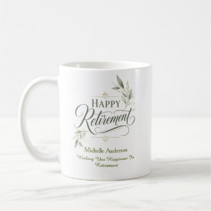 Wishing You Happiness In Retirement Personalised Coffee Mug