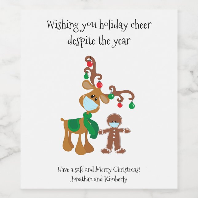 Wishing you Holiday Cheer Despite the Year Wine Label (Single Label)