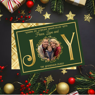 Wishing You Holiday Season Peace Love and Joy Card