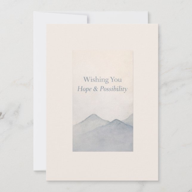 Wishing You Hope & Possibility – Elegant New Year  Holiday Card (Front)