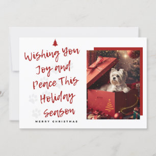'Wishing You Joy and Peace' Christmas Card