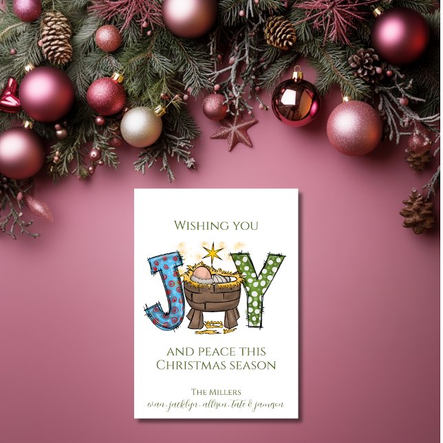 Wishing You Joy and Peace Religious Holiday Card (Creator Uploaded)