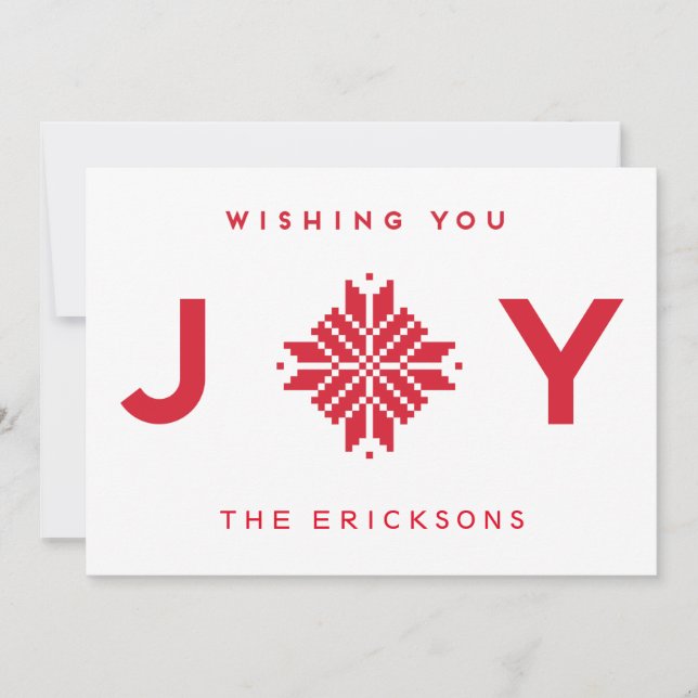 Wishing You Joy Christmas Holiday Personalised (Front)
