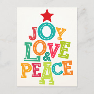 Wishing you Joy, Love & Peace this season! Holiday Postcard