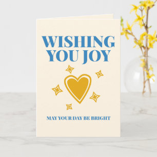 Wishing You Joy Versatile Custom Typography Card