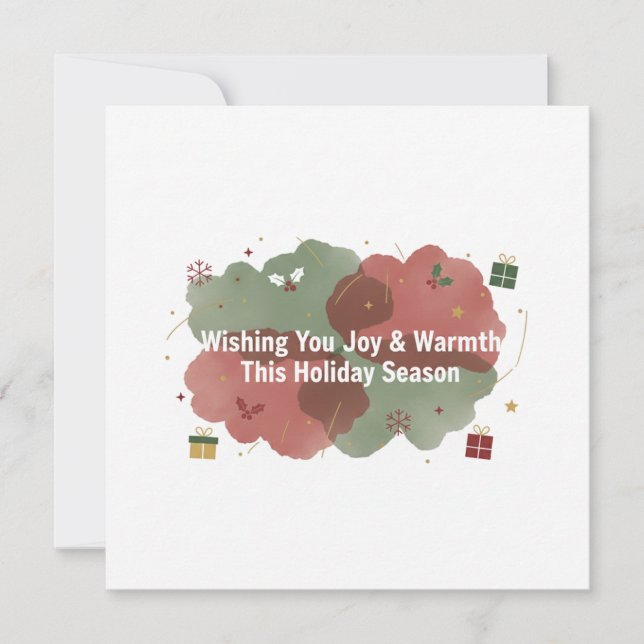 Wishing You Joy & Warmth Holiday Card (Front)