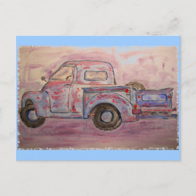 wishing you just old trucks postcard (Front)