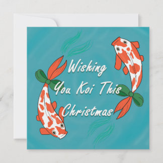 Wishing You Koi This Christmas - Christmas Card