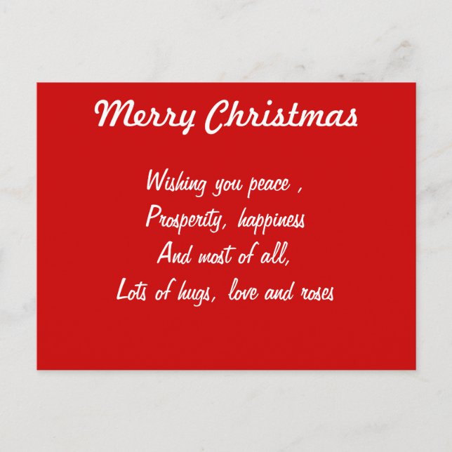 Wishing you love christmas postcards (Front)