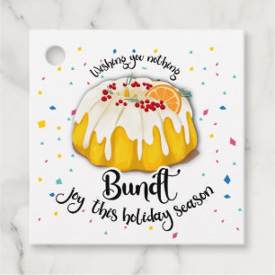 wishing you nothing bundt joy this holiday season favour tags