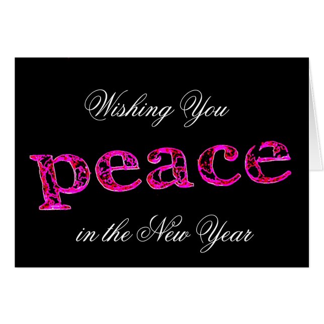 Wishing you peace in the new year (Front Horizontal)