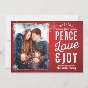 Wishing you Peace Love and Joy Card